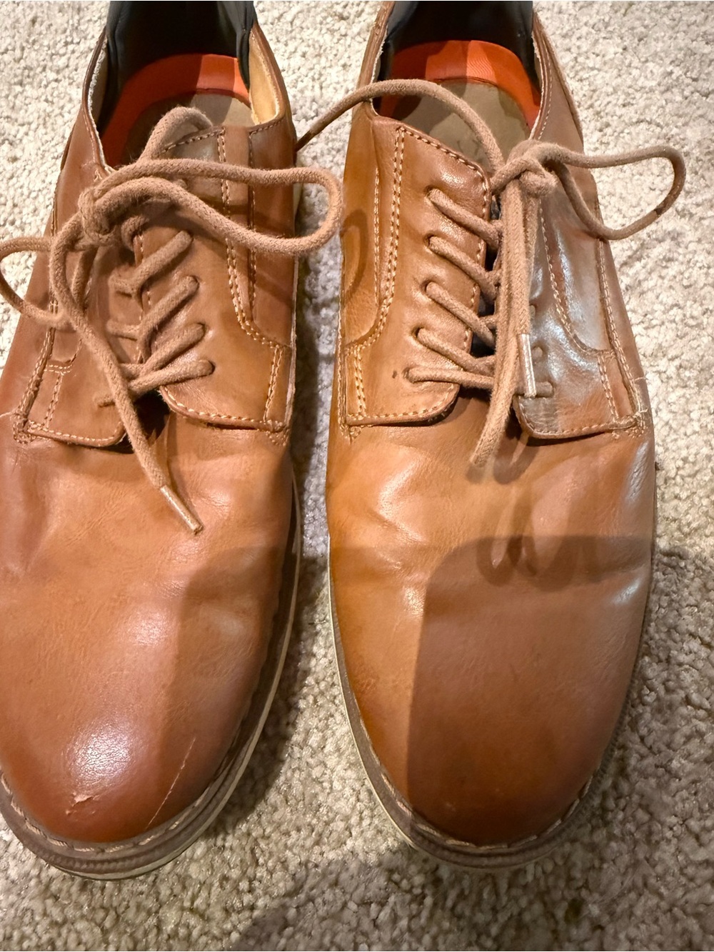 Mix No. 6 Braiden Brown Faux Leather Lace Up Derby Oxfords Men's 8